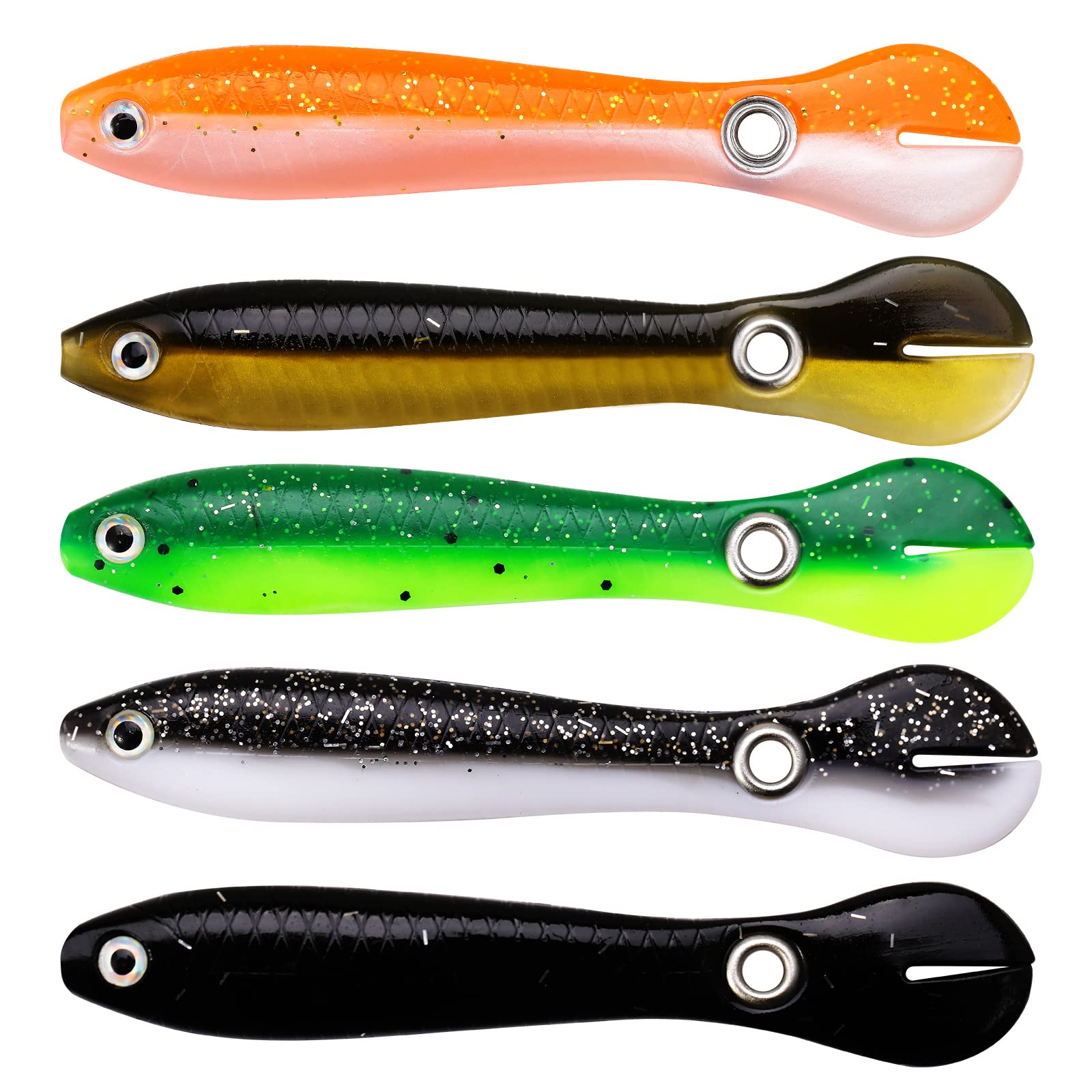 Qpets 5 Pcs Soft Bionic Fishing Lure, Fishing Lures Kit, 10cm, Simulation Loach Soft Baits, Slow Sinking Bionic Swimming Lures, Freshwater Saltwater Bass Fishing Bait Kits Fishing Frog Lure Qpets 5 Pcs Soft Bionic Fishing Lure, Fishing Lures Kit, 10cm, Simulation Loach Soft Baits, Slow Sinking Bionic Swimming Lures, Freshwater Saltwater Bass Fishing Bait Kits Fishing Frog Lure